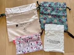 巾着　ポーチセット＊まとめ売り　ホテル、ロクシタン 、スヌーピー、USJ