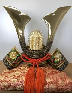 【兜飾】牡丹獅子星兜 Japanese Helmet Kabuto 戦国