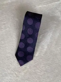 THE SUIT COMPANY ネクタイ ネイビー パープル ドット柄