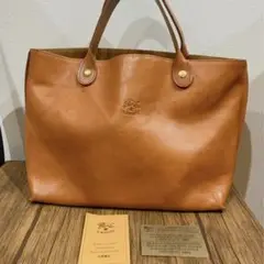 IL BISONTE イルビゾンテ レザーハンドバッグ ブラウン