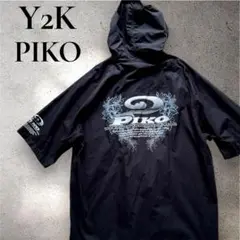 Y2K archive 半袖パーカー　バックプリント　BLACK PIKO