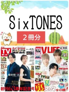 TVガイド 8/15号 SixTONES 連載 ジェシー 森本慎太郎 切り抜き