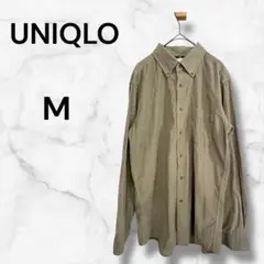 ユニクロ　メンズM オリジナルウォッシュシャツ　コーデュロイ　綿100%