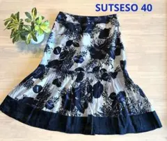 SUTSESO スチェッソ　ミディ丈スカート　40