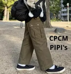 CPCM　PIPI's　ツイルカーゴパンツ　カーキ　S