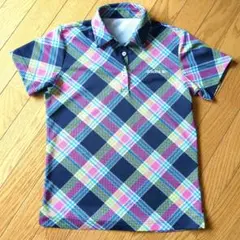 adidasgolf レディース ポロシャツ チェック柄　Мサイズ