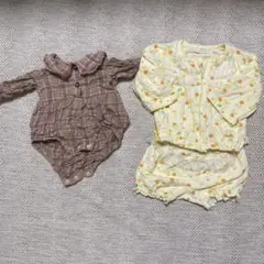 ベビー　長袖ロンパースとジャンパー、パンツセット