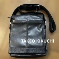 タケオキクチ　メンズショルダーバッグ　　サコッシュ　ブラック