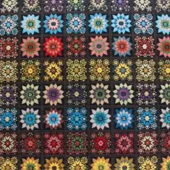 SALE31日まで　ゴブラン織り　ブラウン　花のステッチ柄
