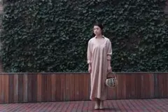 comoli シャツワンピース ピンクストライプ コモリ