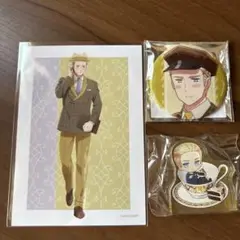ヘタリア ドイツ camos アクリルマスコット 郵便屋 缶バッジ ブロマイド
