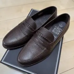 バーカーブラック BARKER BLACK コンビローファー 美品 流行中の「カジュアル＆クラシック」スタイルを成功させる