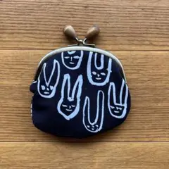 ミナペルホネン がま口ポーチ パルミエール&パッチワーク ハンドメイド
