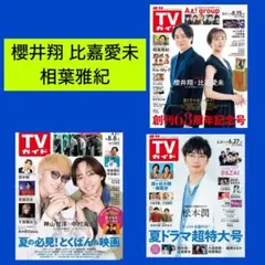 櫻井翔 比嘉愛未 週刊 TVガイド 6/27号 8/8 8/15号 切り抜き