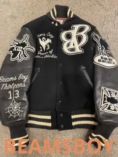 BEAMS BOY スタジャン ウール・レザー BEAMS BOY スタジャン ウール・レザー