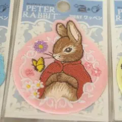 ピーターラビット 刺繍ワッペン　うさぎ　未使用　2WAY　アイロン＆シール