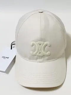 《 CELINE セリーヌ 》トリオンフ ベースボールキャップ M クリーム