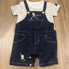 PEANUTS ダークデニム オーバーオール