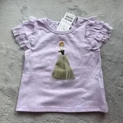 【新品】プティマイン　アナと雪の女王　フリル半袖Tシャツ　90センチ プチマイン