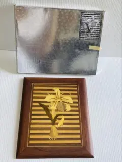未使用品　寄木細工＊木象嵌花図柄壁掛け