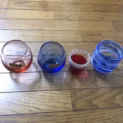 びーどろ　ガラスコップ　4個セット