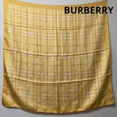 BURBERRY LONDON バーバリー 大判シルクスカーフ イエロー