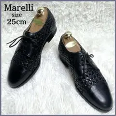 marelli マレリー ストレートチップ ビジネスシューズ 編み込み 25