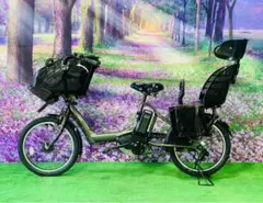 ❷4524子供乗せ電動自転車YAMAHA3人乗り新品20インチ良好バッテリー