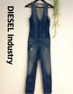 DIESEL エイジング加工 デニムサロペット オーバーオール ジッパーフライ