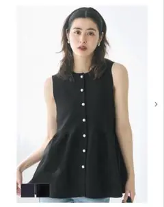 coca スポンディッシュペプラムベスト Mサイズ ブラック