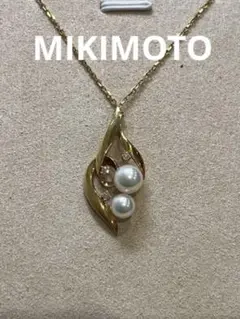 Mikimoto ミキモト ネックレス 18k アコヤパール ダイヤモンド