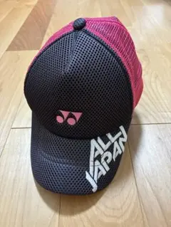 YONEX メッシュキャップ ALL JAPAN 黒/ピンク