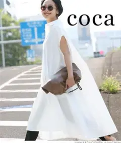 COCA フレンチスリーブスキッパーシャツワンピース