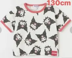 Kuromi 総柄半袖Tシャツ 130cm ホワイト