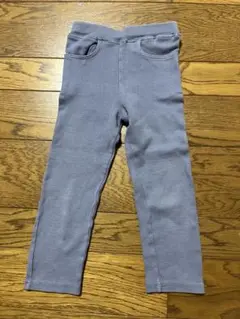 フタフタ　青グレー ロングパンツ 100cm