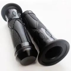 H アルミ ハンドル ゴム ラバー グリップ 22.2mm バーエンド 黒
