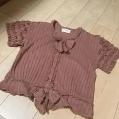 PINK HOUSE ピンクハウス レースフリフリ カットソー カーディガン