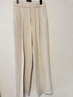 UNIQLO タックワイドパンツ　ナチュラル　丈長め Sサイズ