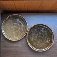 芝真路作 陶器平皿 2枚セット　とんかつ　ライスプレート