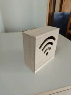 桐製　WiFiルーター隠しBOX