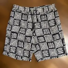 希少 美品 SUPERIOR スペリオール 総柄 ハーフパンツ ネイビー 日本製