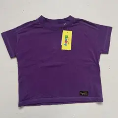 100cm タグ付き 新品未使用 紫 半袖Tシャツ 派手 ビビット