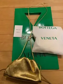 Bottega Veneta ボッテガヴェネタ ミニザポーチ ゴールド
