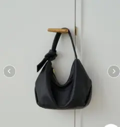 【美品•未使用】gemeilジェムイルノットワンハンドルバッグブラック