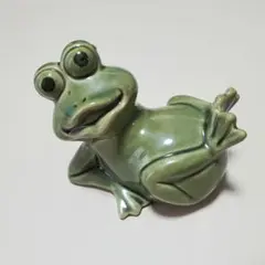 カエル 置物 陶器製