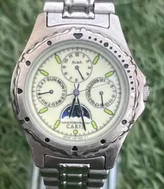 極美品◎SEIKOセイコークロノグラフ ムーンフェイズ メンズヴィンテージ腕時計 80年代】◇セイコー◇ ムーンフェイズ クロノグラフ / 7A48-7000