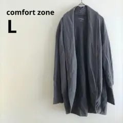 海外古着 comfortzone カーディガン L グレー 長袖 レディース