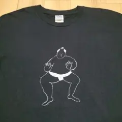 美品 ギルダン 力士 プリント Tシャツ