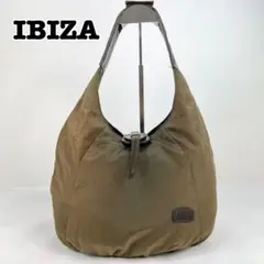 IBIZA イビサ ショルダーバッグ ワンショルダー レザー ナイロン グリーン