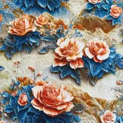 ❣️ 【限定】おしゃれなお花柄立体感　綿100%シーチング生地　110x100cm